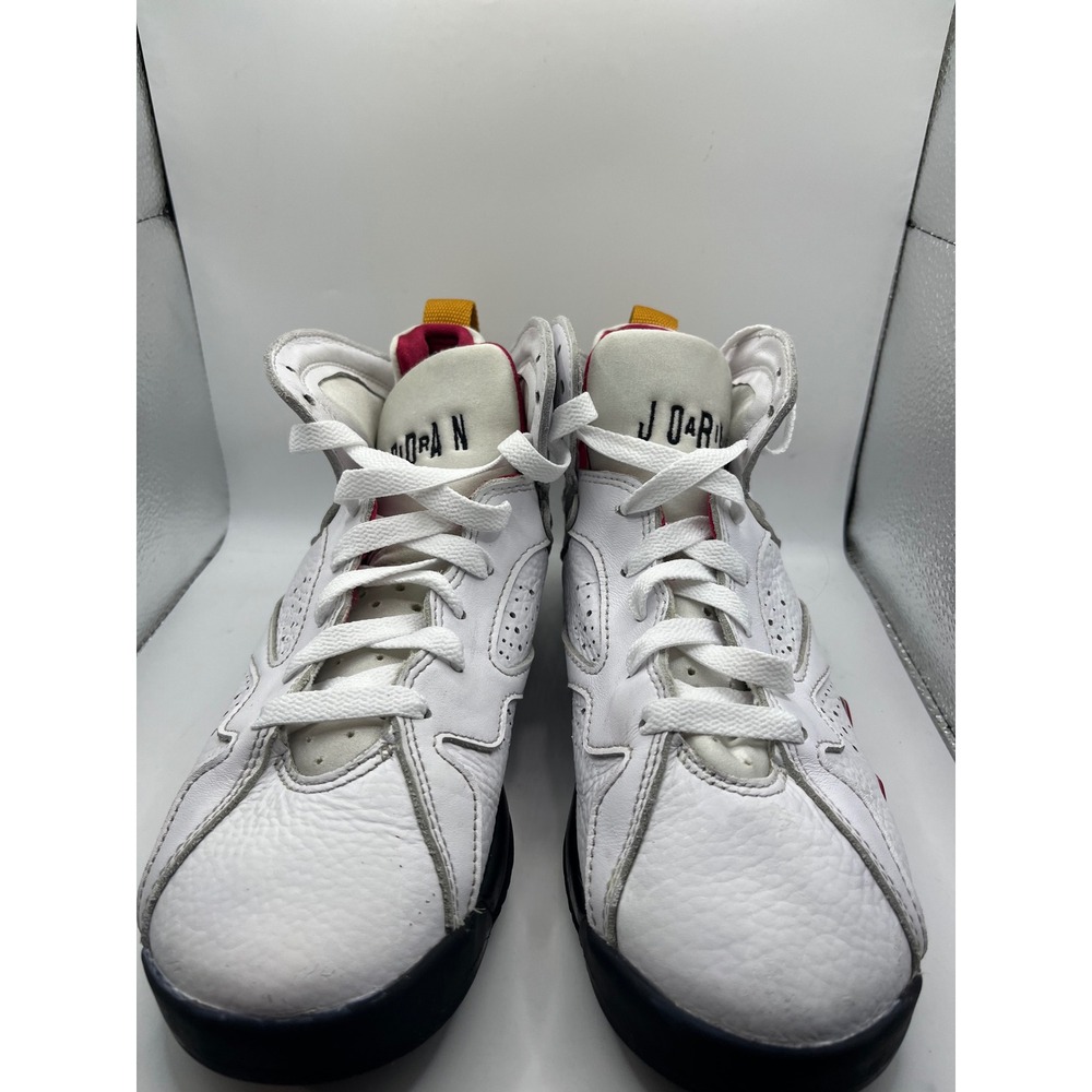 Air Jordan 7 VII Retro White Red Yellow Kids Youth‎ Sz 5.5Y 604041 106